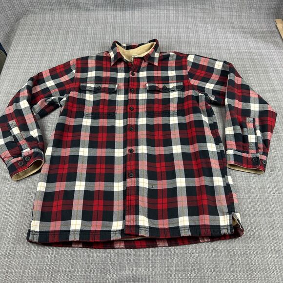 LL Bean Flannel Shirt Mens Medium Fleece Lined Button Up Outdoor Cabin Hunting*‎ - Picture 1 of 8